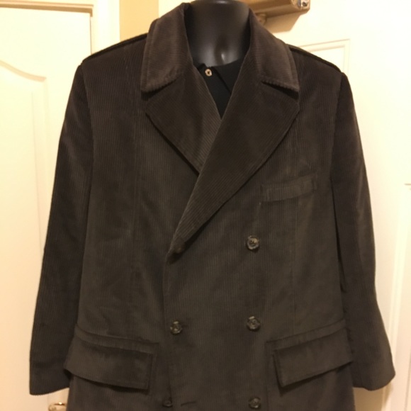 Joseph Abboud Jackets \u0026 Coats | Corduroy Green Double Breasted Coat | Color: Green | Size: 44r | Reggiedii's Closet